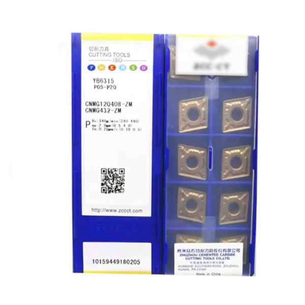Zccs Original CNC Lathe Turning Carbide Inserts Steel Parts Processing Cnmg120408-Zm Yb6315