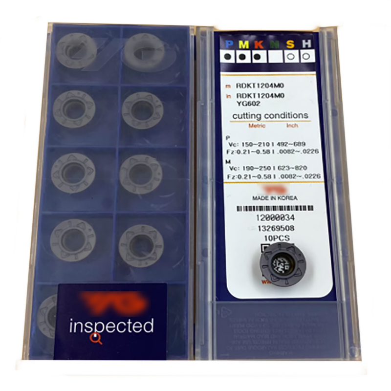 High-Precision Metal Lathe Cutting Tools CNC Milling Grooving Carbide Insert Rdkt1204mo Yg602